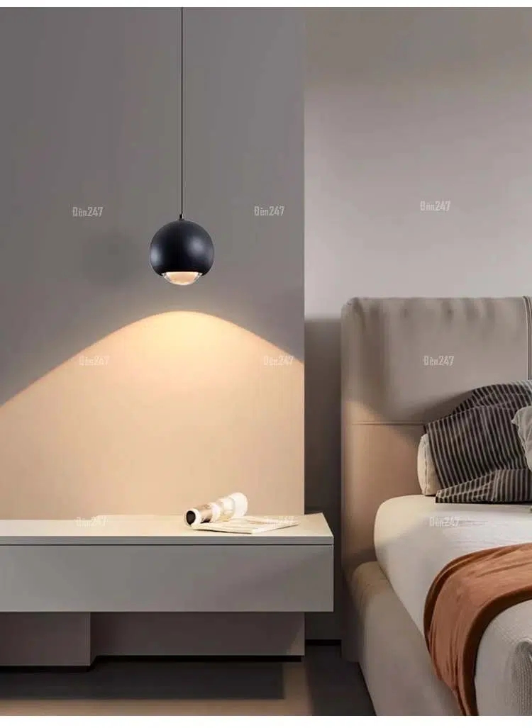 Đèn cầu đọc sách treo đầu giường màu đen TL-6235/1BK