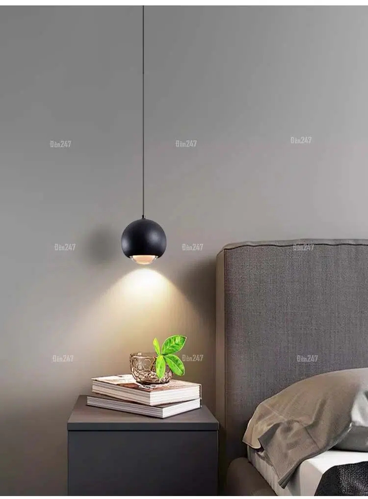 Đèn cầu đọc sách treo đầu giường màu đen TL-6235/1BK