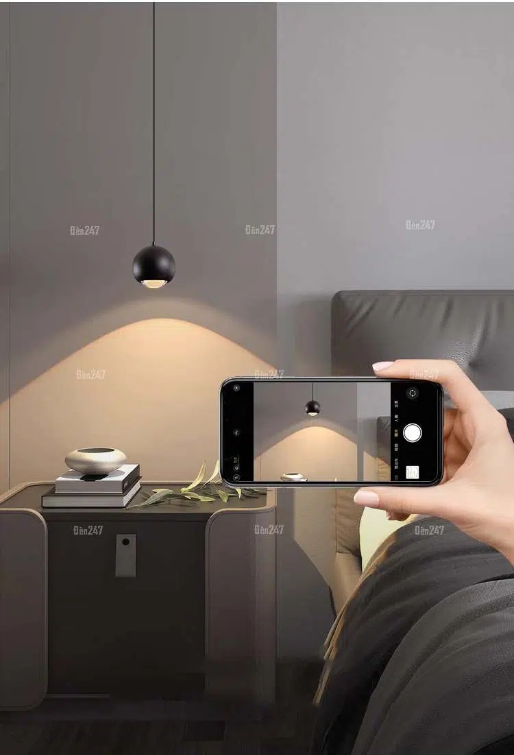 Đèn cầu đọc sách treo đầu giường màu đen TL-6235/1BK