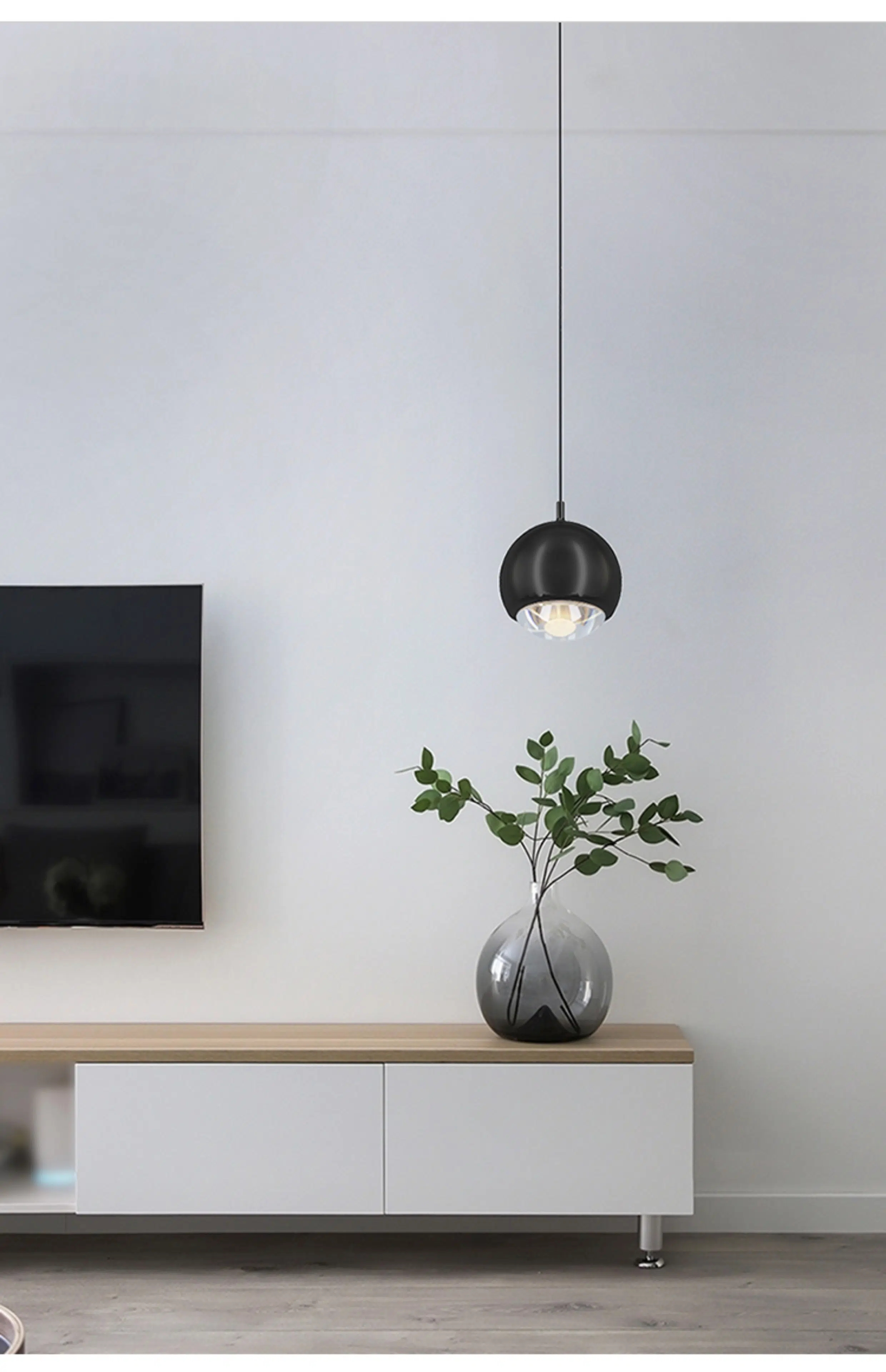 Đèn cầu đọc sách treo đầu giường màu đen TL-6235/1BK