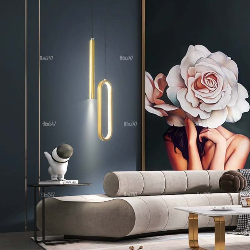 Đèn thả decor đầu giường màu vàng TL-6267/2GD