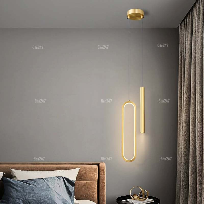 Đèn thả decor đầu giường màu vàng TL-6267/2GD