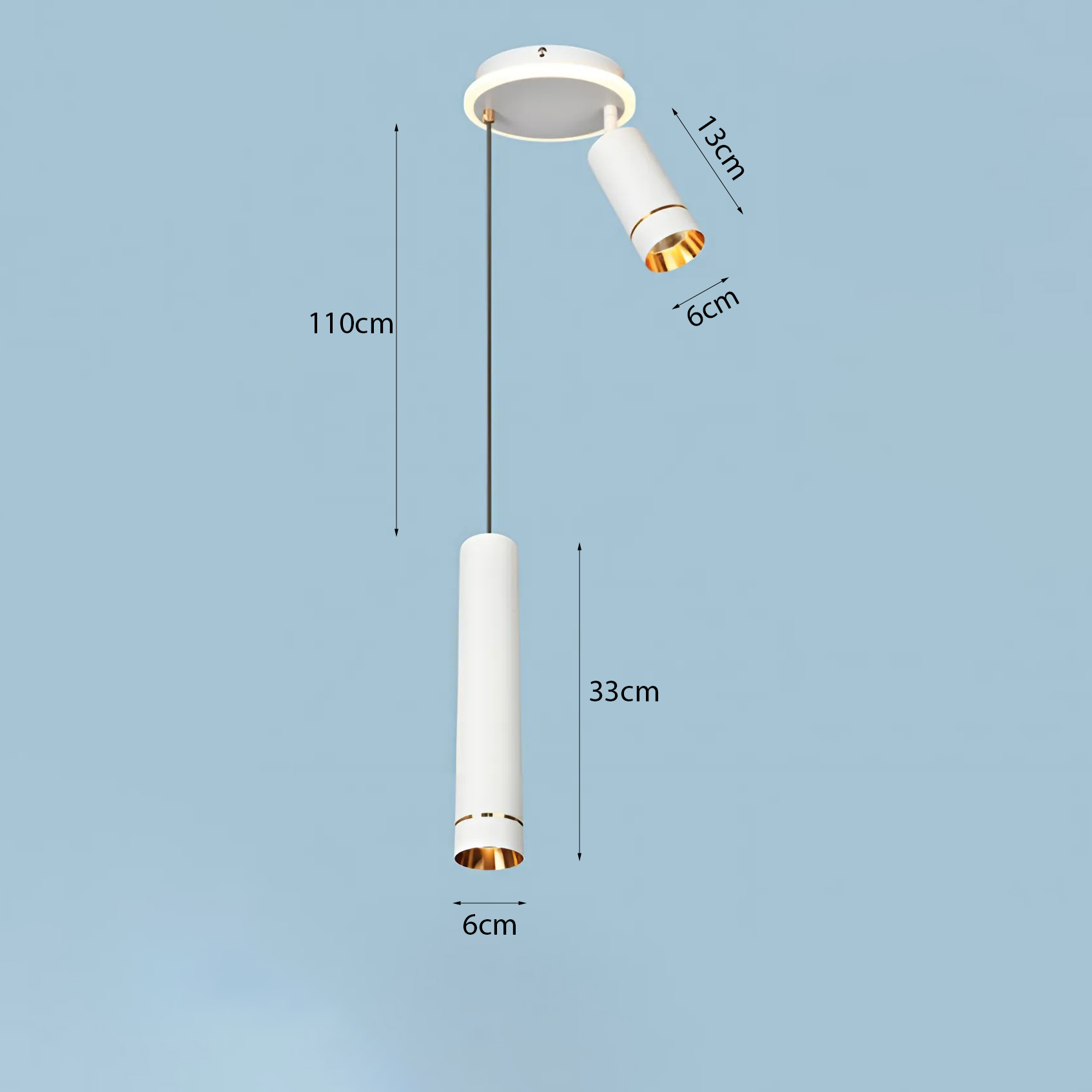 Đèn treo phòng ngủ 2 bóng TL-6345/2WH