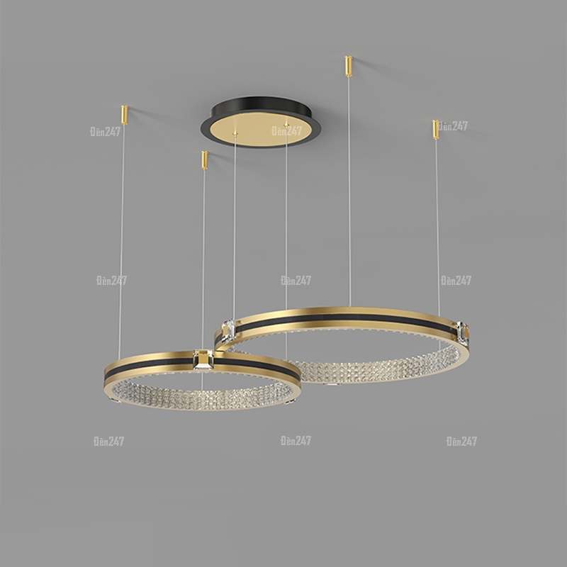 Đèn thả tròn pha lê 2 vòng TL-7075/2A