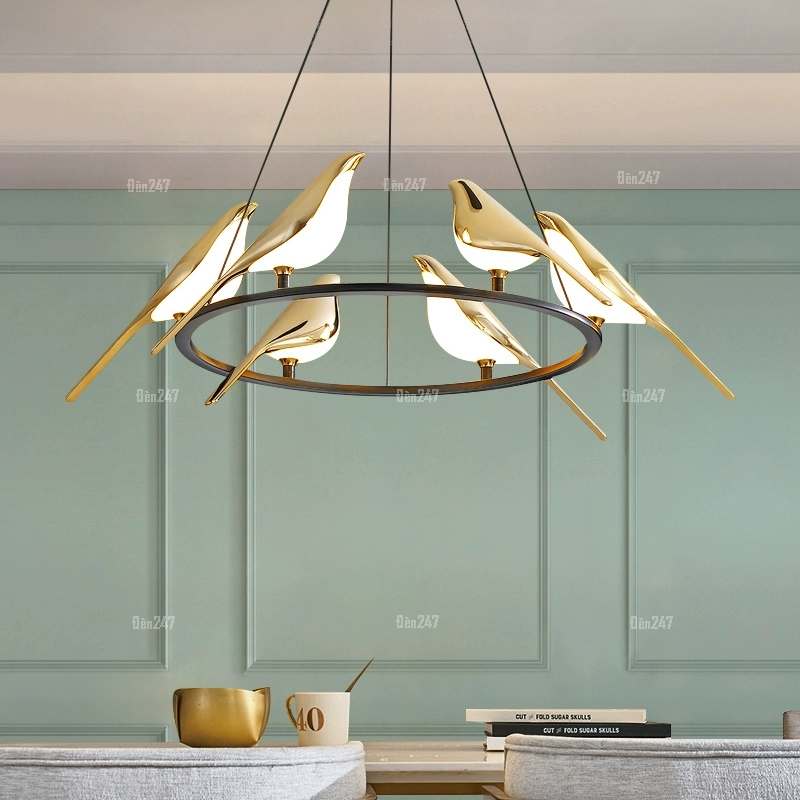 Đèn thả tròn thiết kế hình chim TL-82327/6