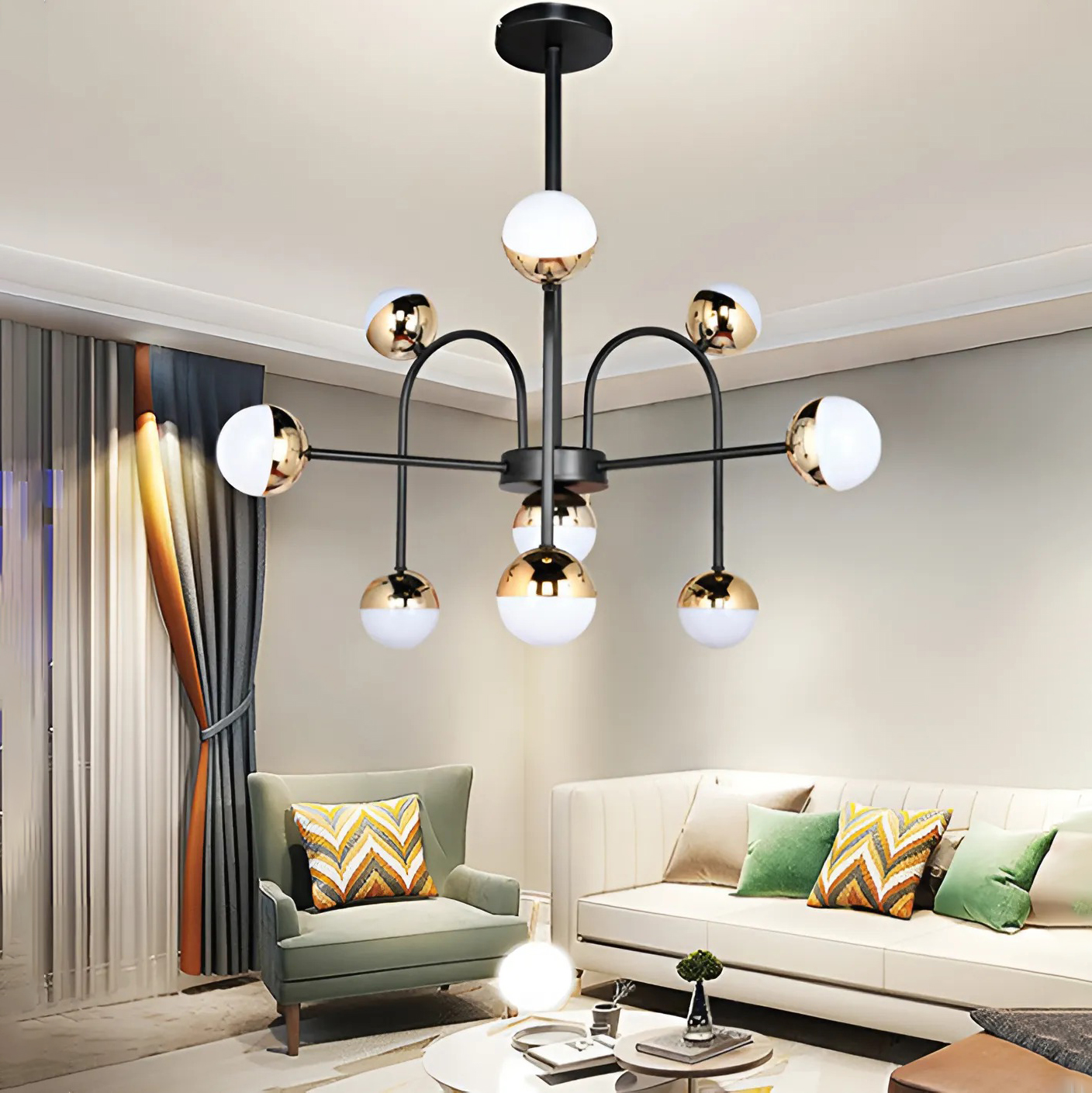 Đèn trang trí trần phòng khách TL-8818/9+1