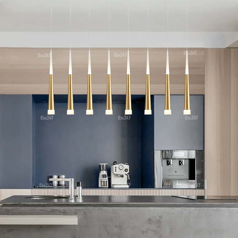 Đèn thả hình tháp nhọn đầu màu vàng TL-897/1GD