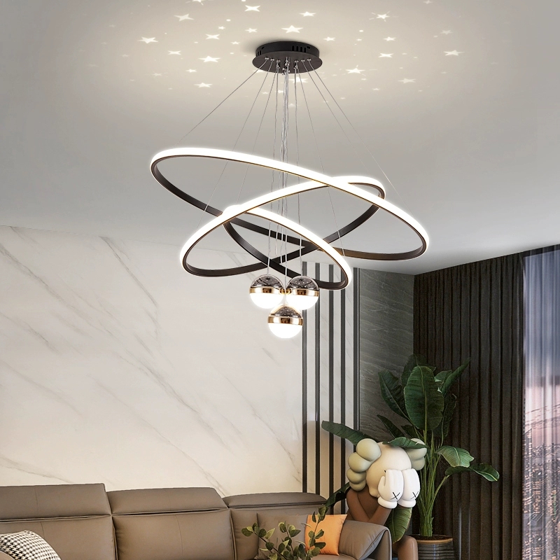 Đèn thả bàn màu đen cho phòng khách TL-9004/BK