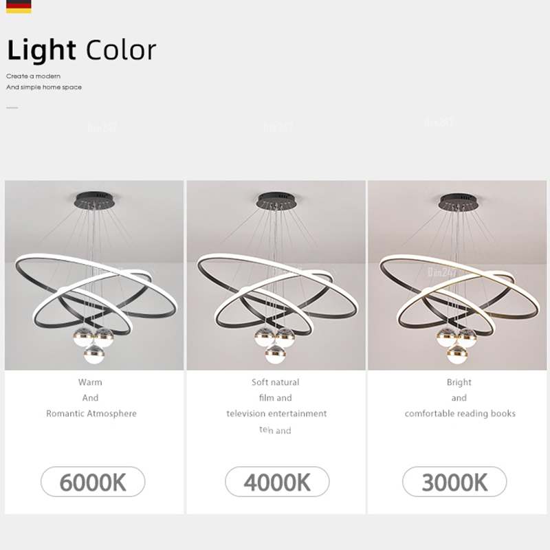 Đèn thả bàn màu đen cho phòng khách TL-9004/BK