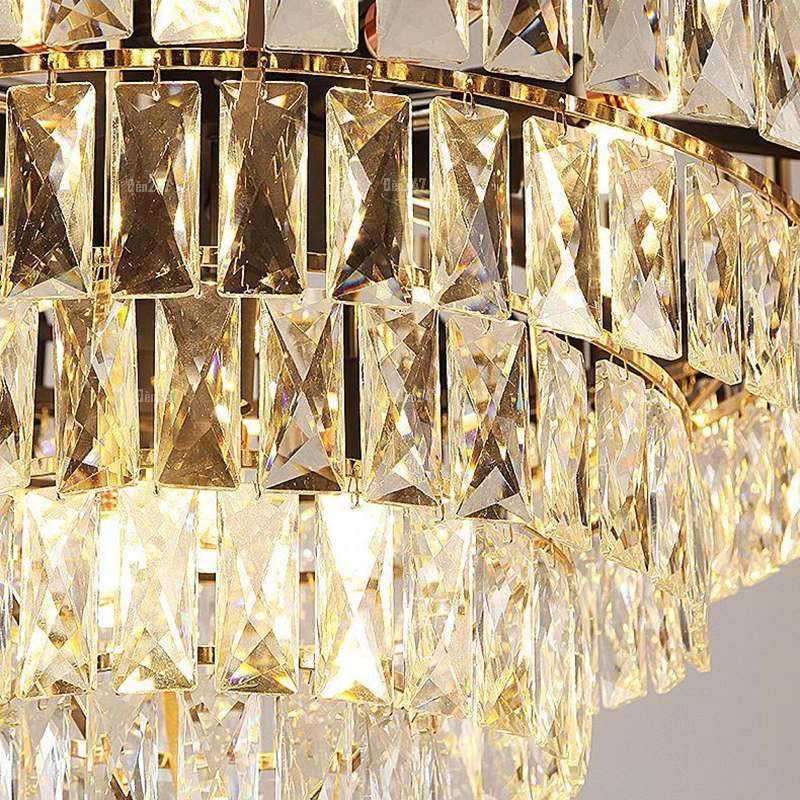 Đèn chùm pha lê thân vàng TPL-18077GD