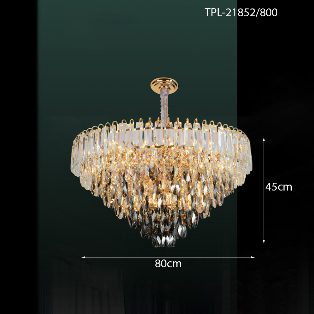 Đèn treo pha lê khói TPL-21852/800