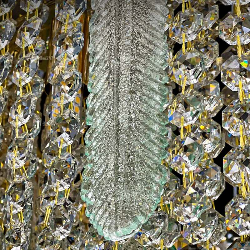 Đèn chùm pha lê lá TPL-23013/600WH