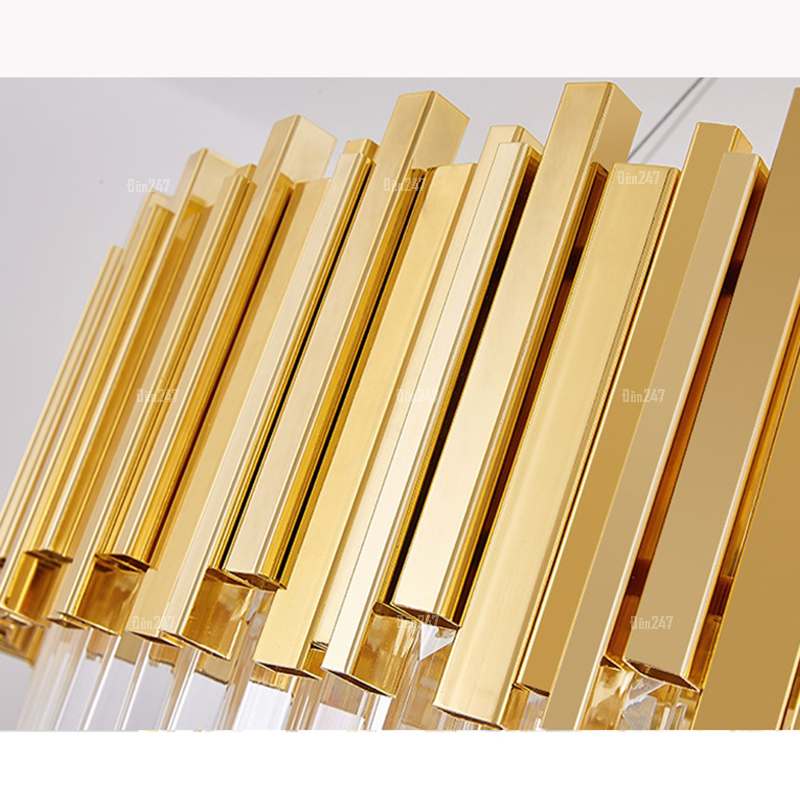 Đèn chùm pha lê thân vàng TPL-6815