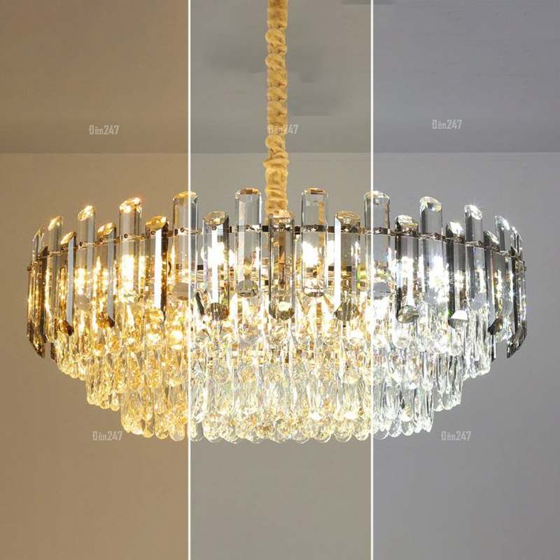 Đèn pha lê thanh lớn màu khói TPL-6922