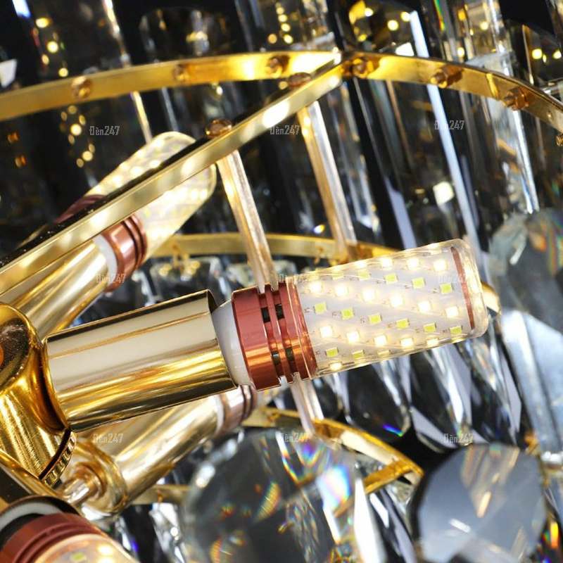 Đèn pha lê thanh lớn màu khói TPL-6922