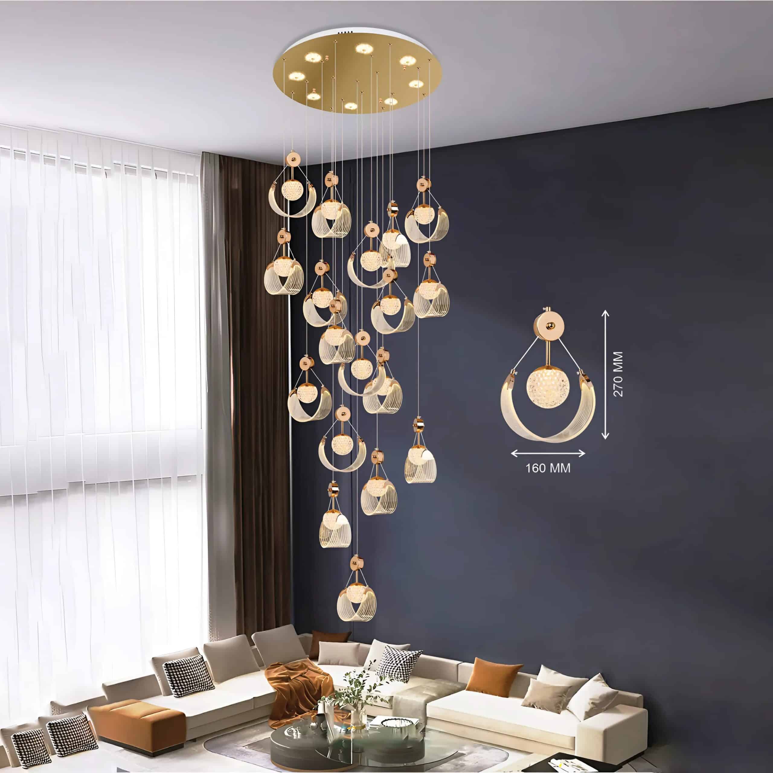 Đèn mâm phòng khách lớn TPL-8048/18