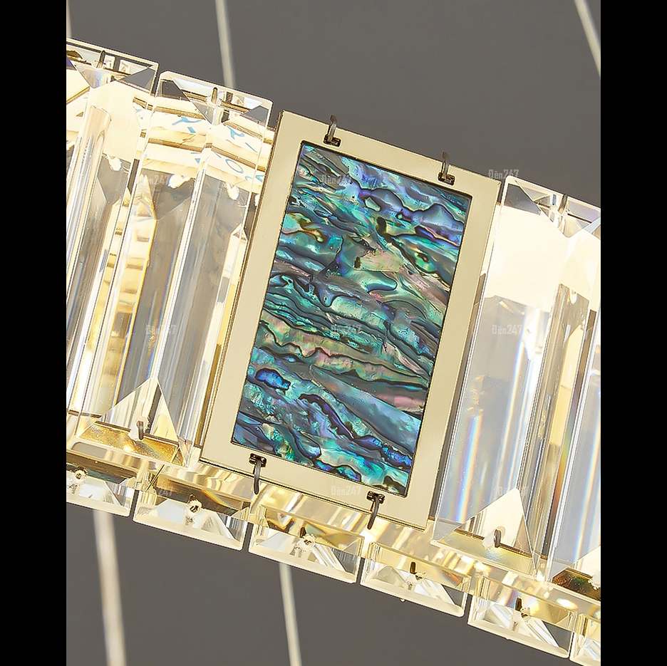 Đèn chùm pha lê thả 2 vòng TPL-81028/5+3