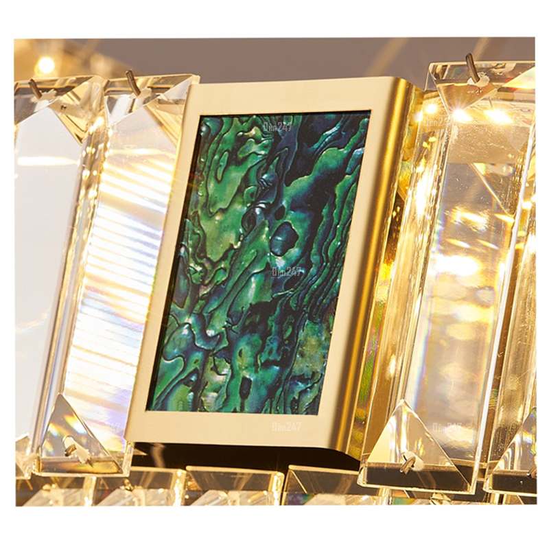 Đèn chùm pha lê thả 2 vòng TPL-81028/5+3