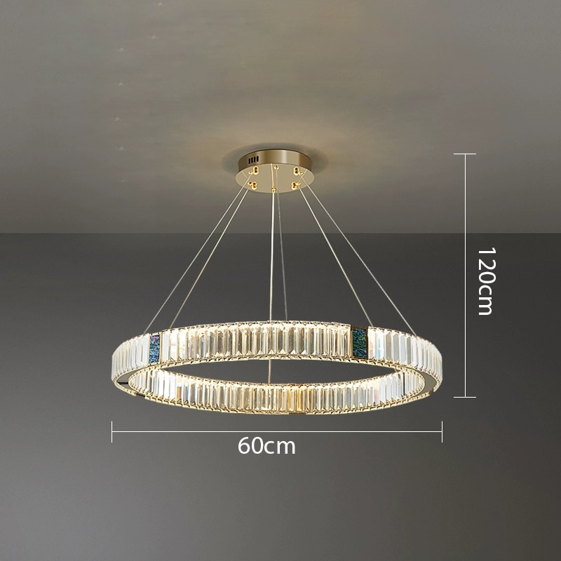 Đèn pha lê thả trần 1 vòng TPL-81028/600