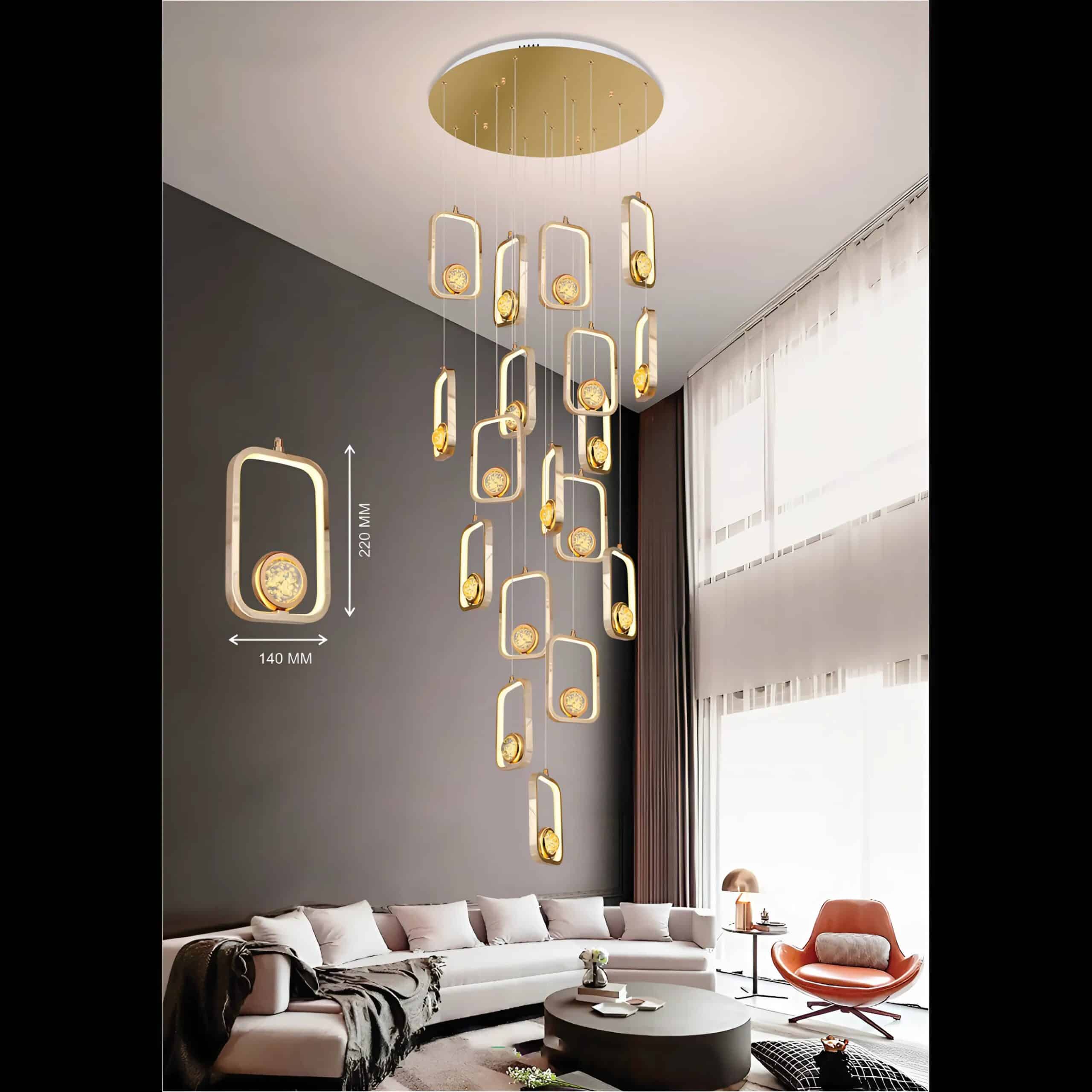 Đèn chùm phòng khách lớn TPL-8537/18