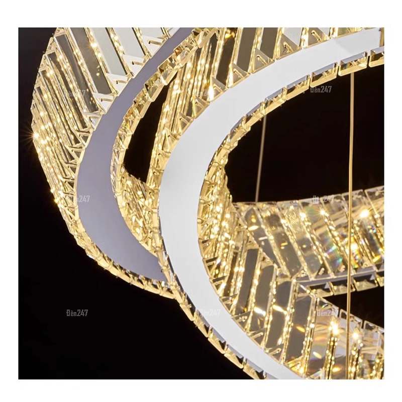 Đèn pha lê 7 vòng 3 màu TPL-8602