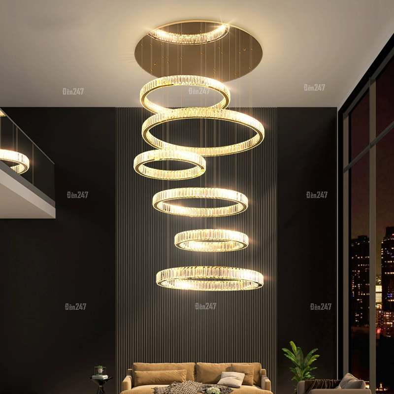 Đèn thả pha lê 6 vòng TPL-8608/1000