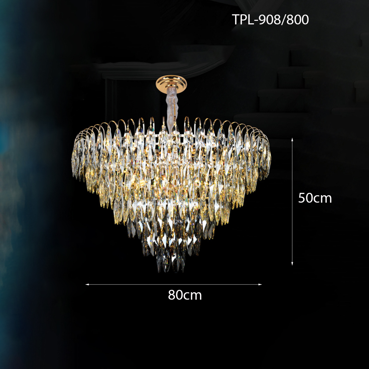 Đèn pha lê kim cương TPL-908/800