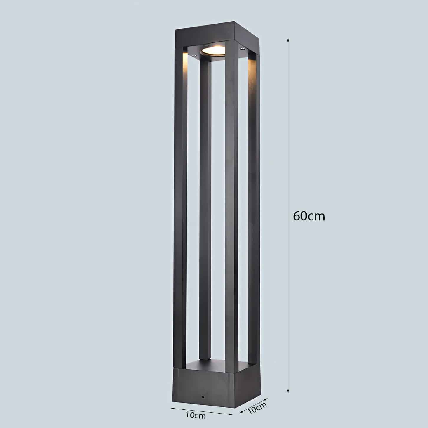 Đèn trụ vuông hắt sân vườn TR-282C