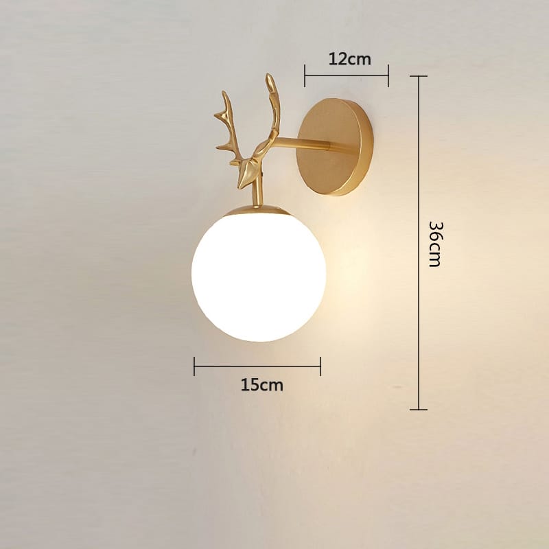 Đèn gắn tường hình cầu đầu hươu VB-1755/1GD