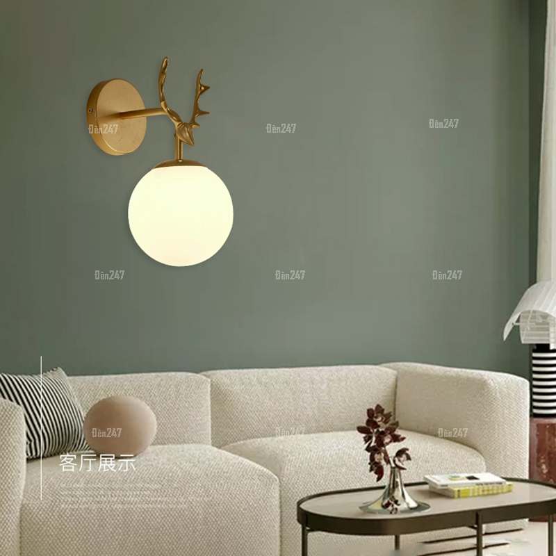 Đèn gắn tường hình cầu đầu hươu VB-1755/1GD