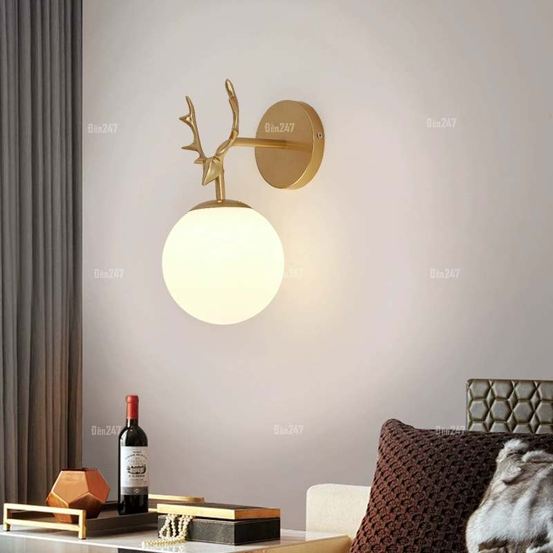 Đèn gắn tường hình cầu đầu hươu VB-1755/1GD