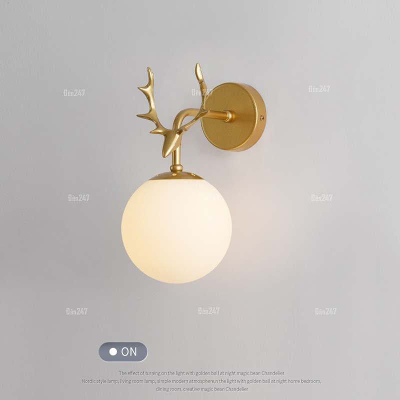 Đèn gắn tường hình cầu đầu hươu VB-1755/1GD