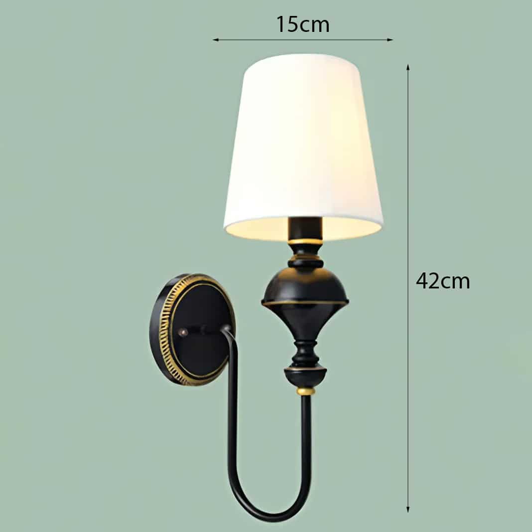 Đèn tường thân đen chóa trắng VB-1806/1