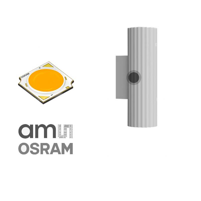 Đèn hắt tường 2 đầu trụ tròn trắng nhám VL-2242/2