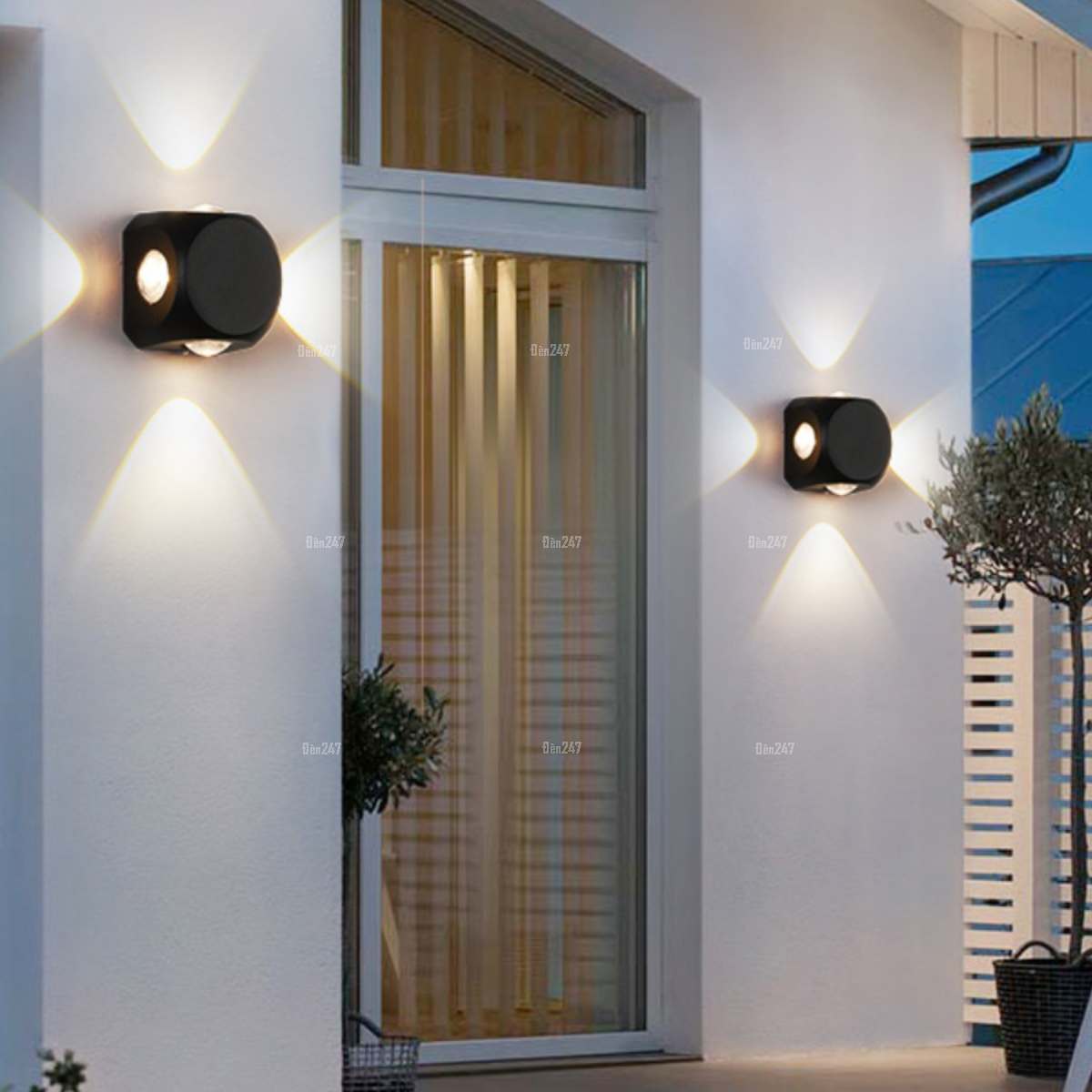 Đèn vách led 4 tia hình lập phương VL-2276/4-BK