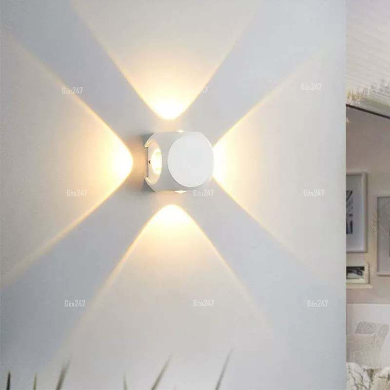 Đèn vách led 4 tia hình lập phương VL-2276/4-WH