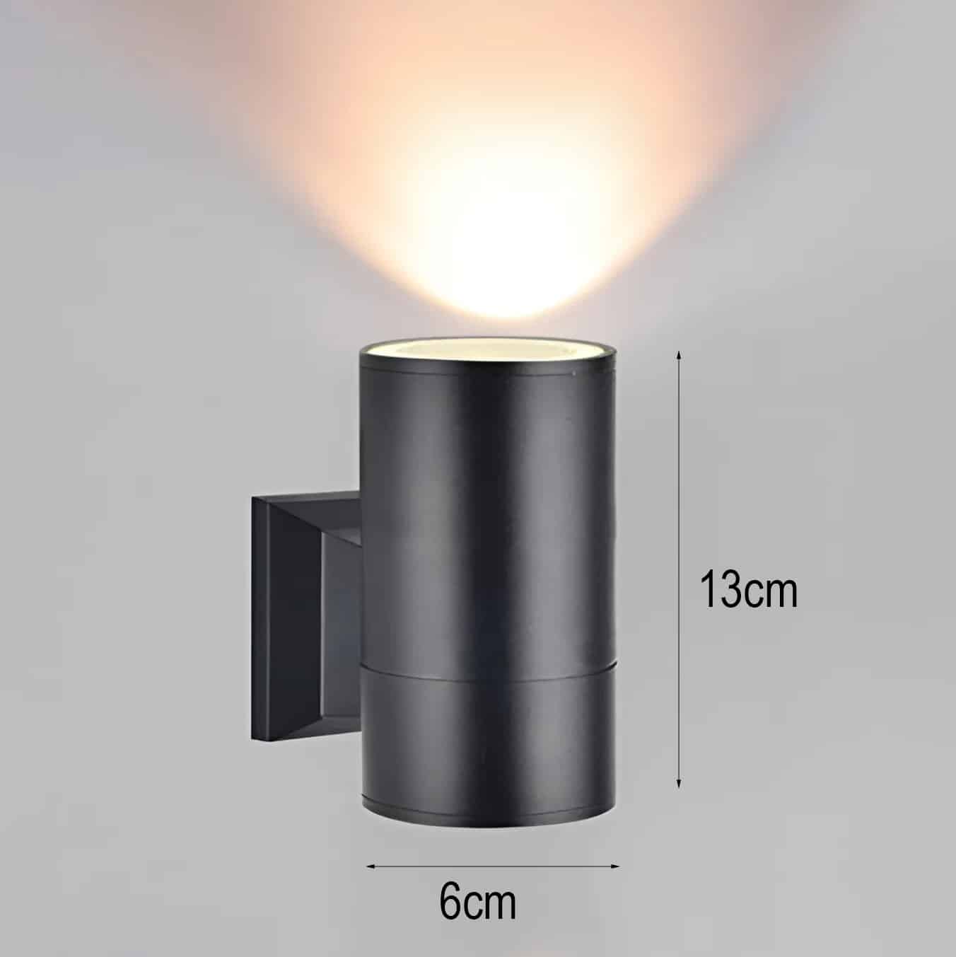 Đèn hắt tường trụ tròn đen cỡ nhỏ VL-240/1