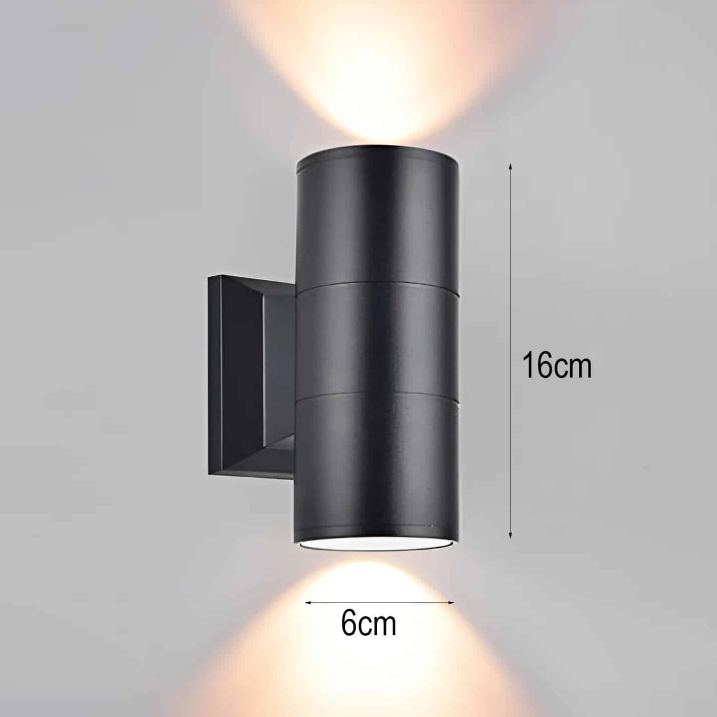 Đèn hắt tường trụ tròn đen cỡ nhỏ VL-240/2