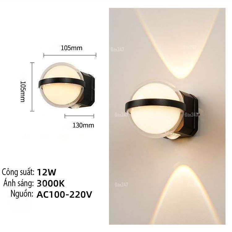 Đèn cầu gắn tường 2 tia sáng VL-261