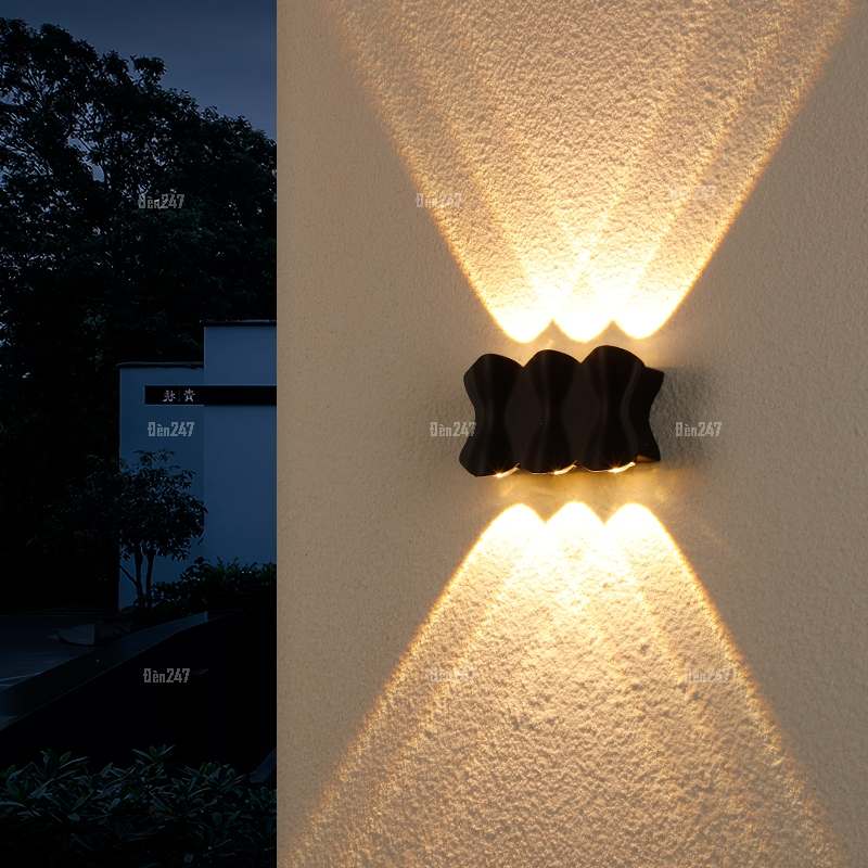 Đèn hắt tường màu đen 6 tia VL-2832/6BK