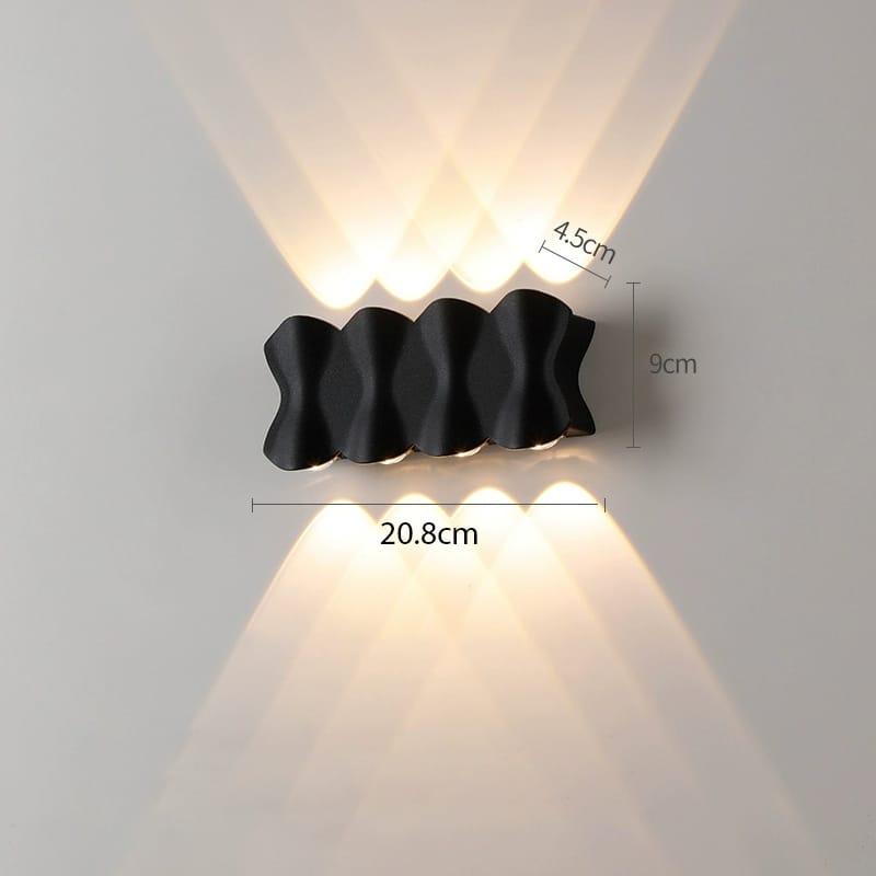 Đèn hắt tường màu đen 8 tia VL-2832/8BK