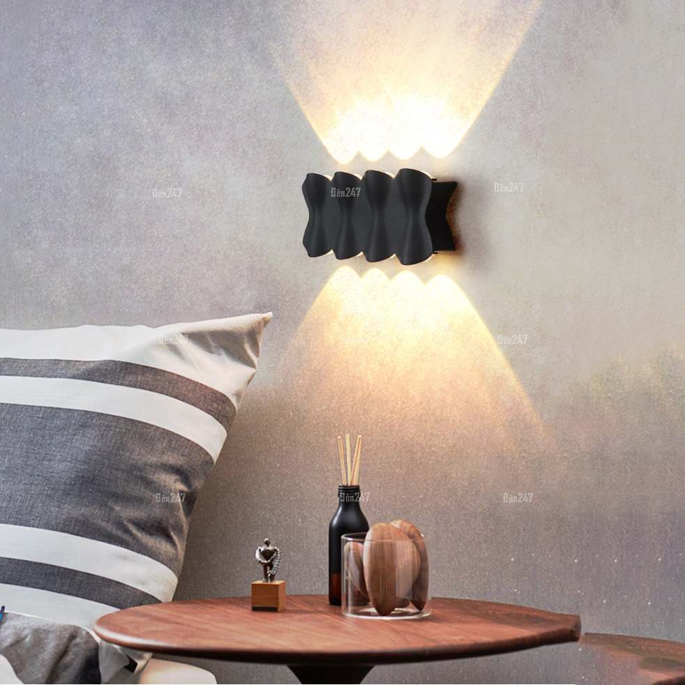 Đèn hắt tường màu đen 8 tia VL-2832/8BK