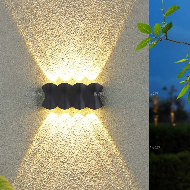 Đèn hắt tường màu đen 8 tia VL-2832/8BK