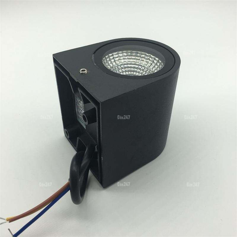 Đèn gắn tường trụ tròn đen 1 đầu sáng VL-8004/1-BK