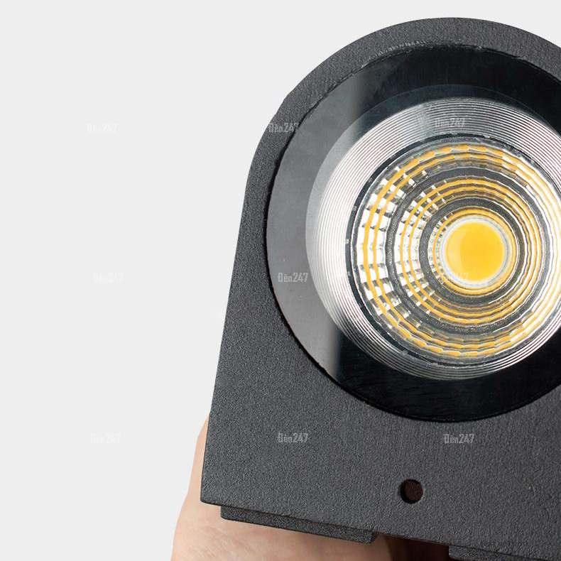 Đèn gắn tường trụ tròn đen 1 đầu sáng VL-8004/1-BK