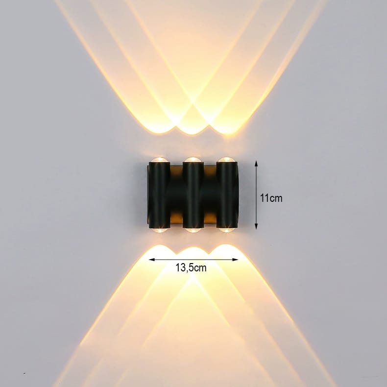 Đèn led hắt tường hiện đại 6 tia VL-8088/6-BK