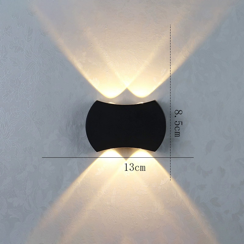 Đèn màu đen 4 tia hắt tường VL-8089/4-BK