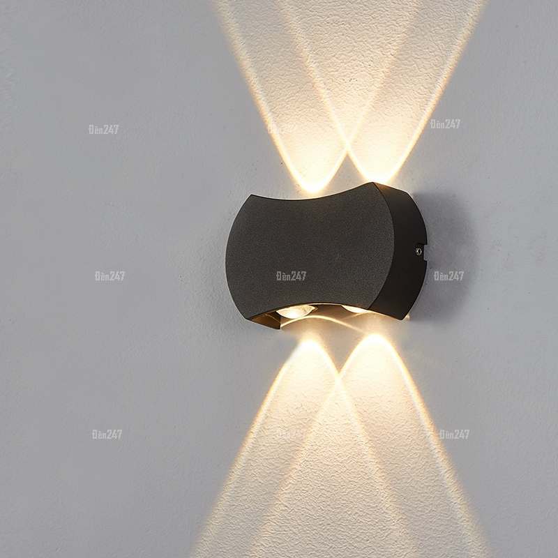 Đèn màu đen 4 tia hắt tường VL-8089/4-BK