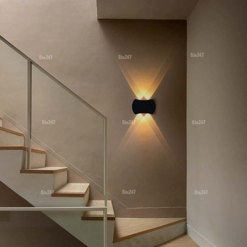 Đèn màu đen 4 tia hắt tường VL-8089/4-BK