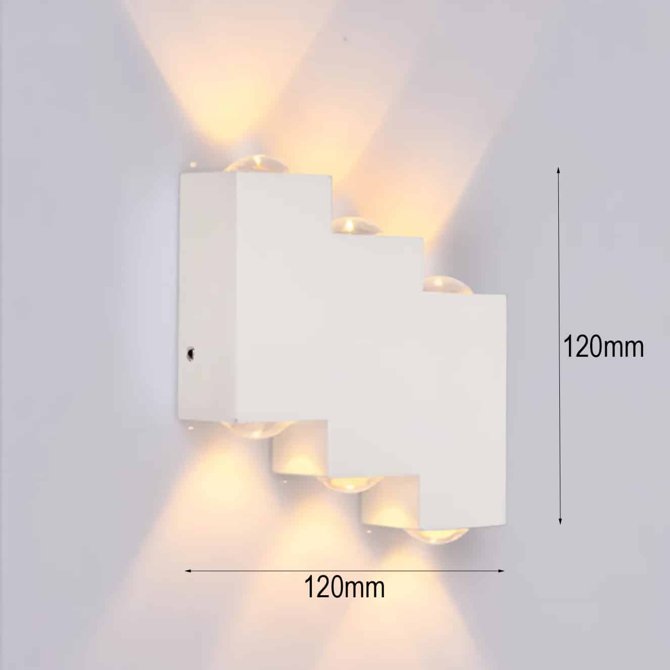 Đèn led hắt tường vuông bậc thang VL-8104/6